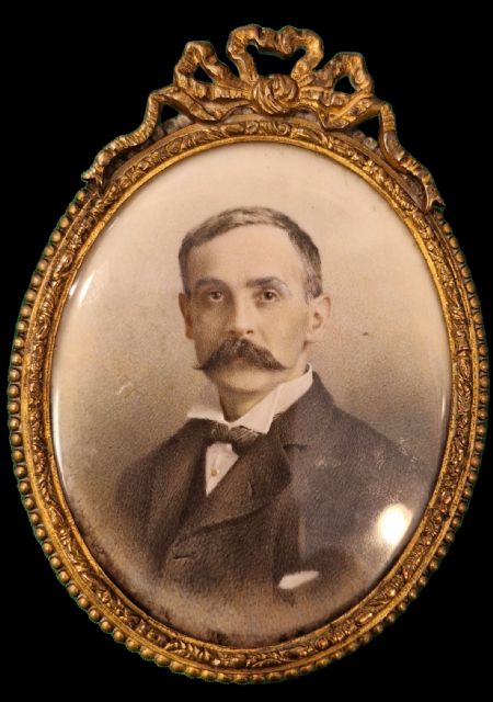 Photographic Miniature on ivory by Andrew Young 1914